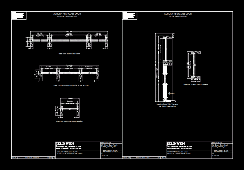 Sections – Aurora Custom Fiberglass – Transom Sections DWG Section for AutoCAD