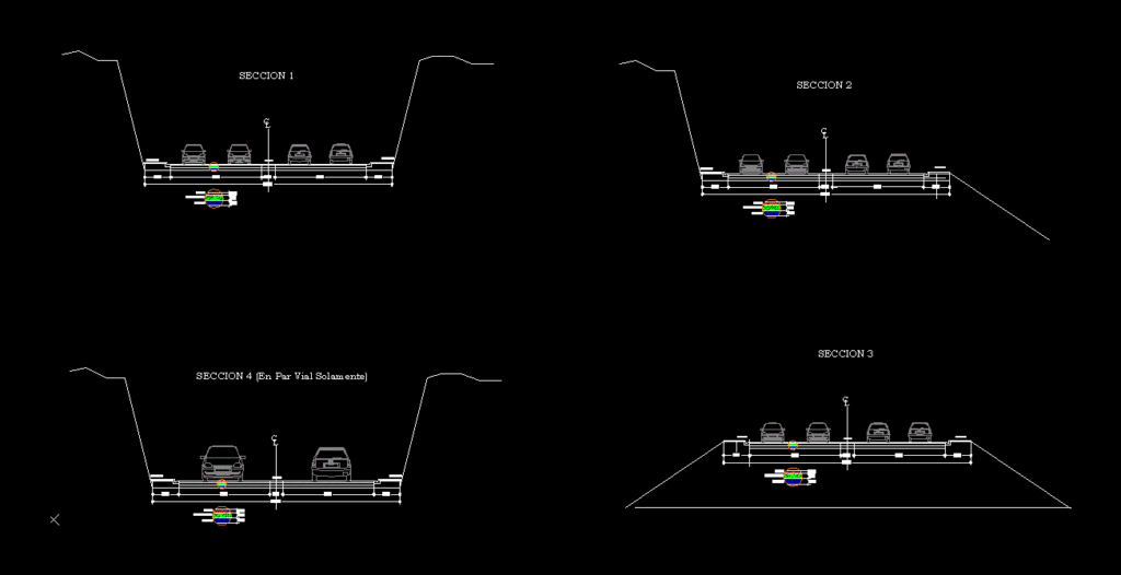 Sections Type – Road DWG Section for AutoCAD