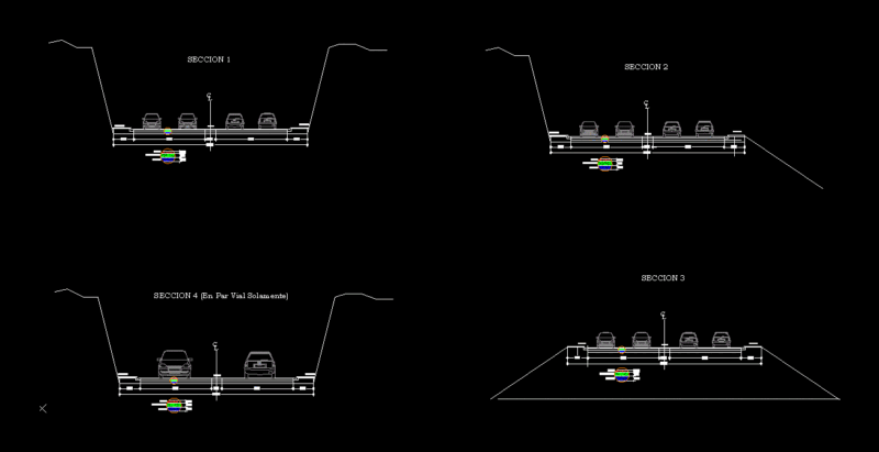 Sections Type – Road DWG Section for AutoCAD