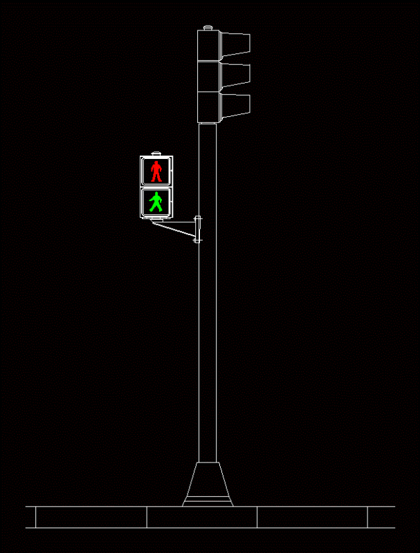 Semaphore File 2D DWG Block for AutoCAD