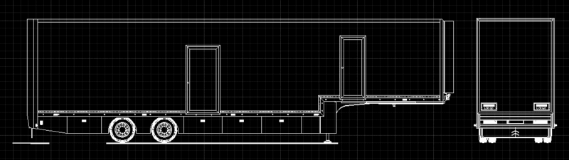 Semi-Tow Truck DWG Block for AutoCAD