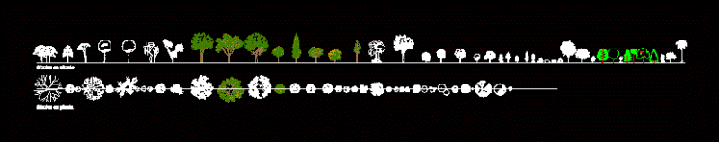 Set Of Trees DWG Detail for AutoCAD
