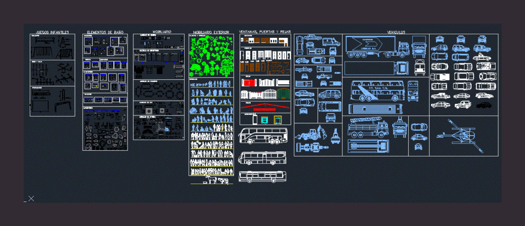 Several Blocks DWG Block for AutoCAD