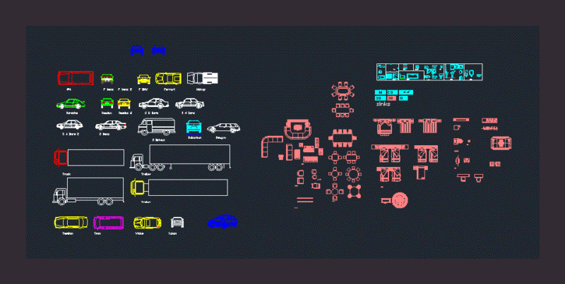 Several Blocks DWG Block for AutoCAD