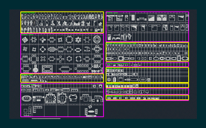 Several Blocks DWG Block for AutoCAD