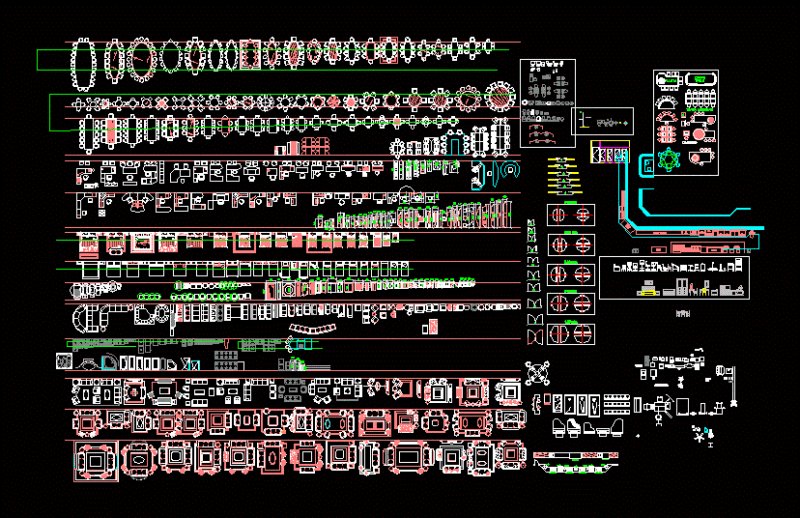 Several Furniture DWG Plan for AutoCAD