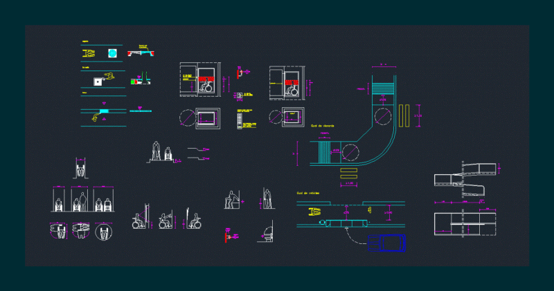 Several Blocks Disabilities DWG Full Project for AutoCAD