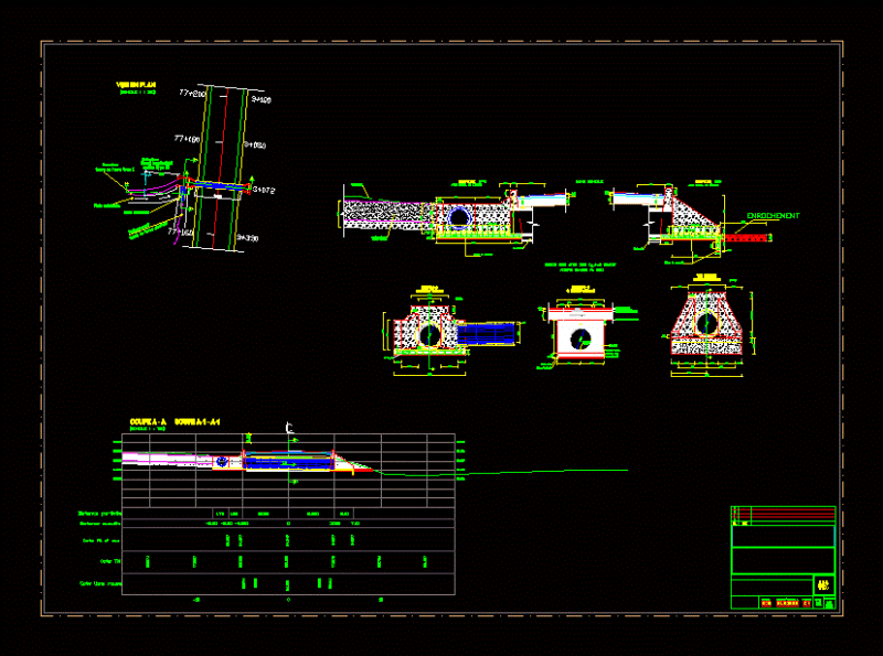 Sewer And Artwork DWG Section for AutoCAD