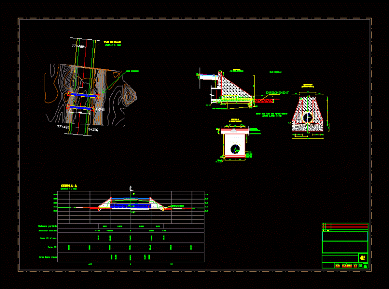 Sewer And Artwork DWG Section for AutoCAD