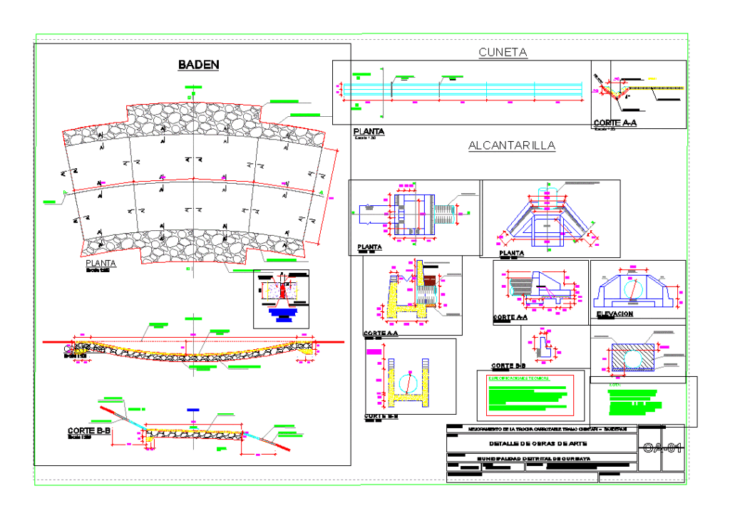 Sewer; Ditch And Baden DWG Block for AutoCAD