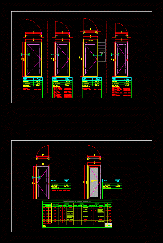 Sheet Doors DWG Block for AutoCAD