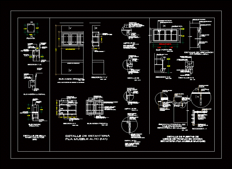 Shelf Detail Of Kitchen DWG Detail for AutoCAD