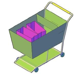 Shopping Cart 3D DWG Model for AutoCAD