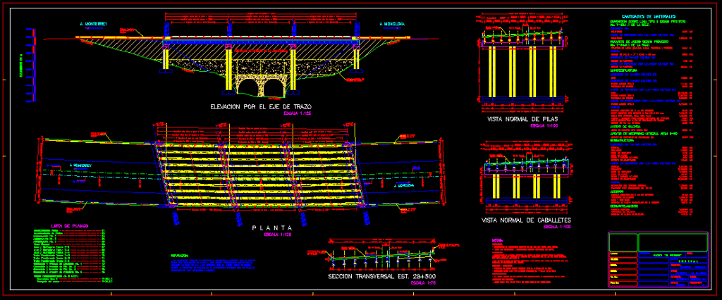 Shot Of A Bridge DWG Block for AutoCAD