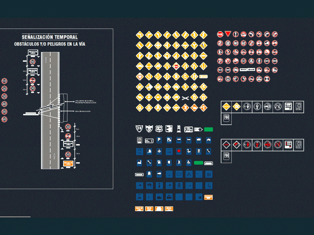 Signs For Ways DWG Block for AutoCAD • Designs CAD