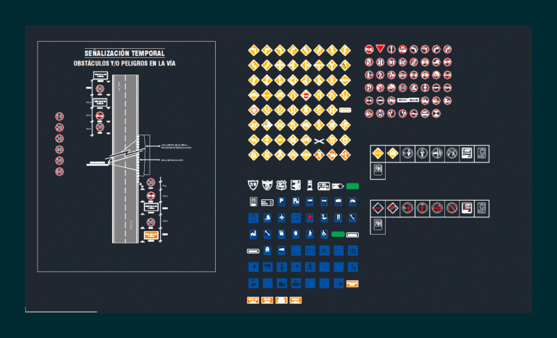 Signs For Ways DWG Block for AutoCAD