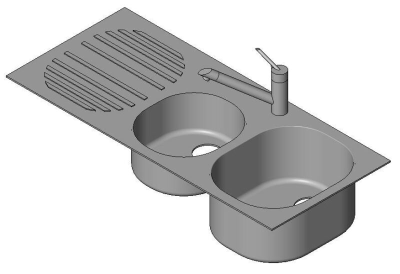 Sink 3D DWG Model for AutoCAD