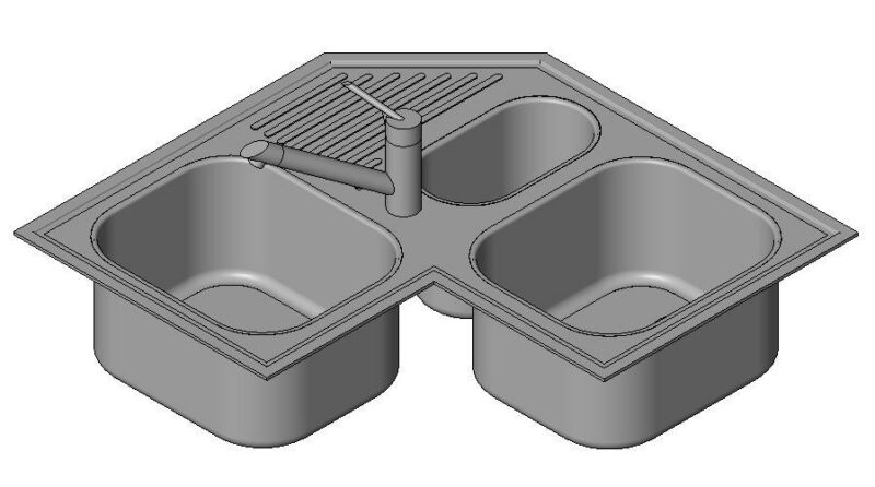 Sink 3D DWG Model for AutoCAD