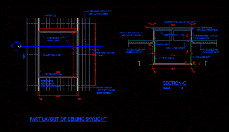 Skylight DWG Detail for AutoCAD