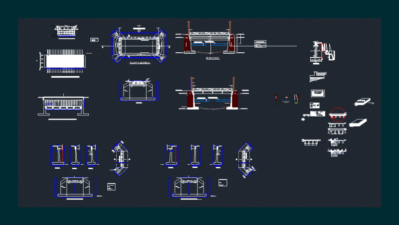 Slab Beam Bridge DWG Detail for AutoCAD