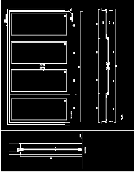 Sliding Door Dwg Detail For Autocad • Designs Cad 