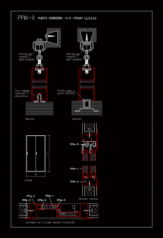 Sliding Door DWG Detail for AutoCAD • Designs CAD