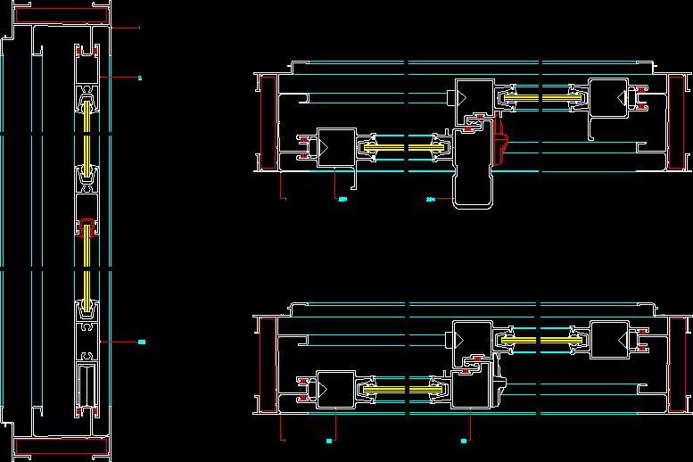 Sliding Door Details DWG Detail for AutoCAD • Designs CAD