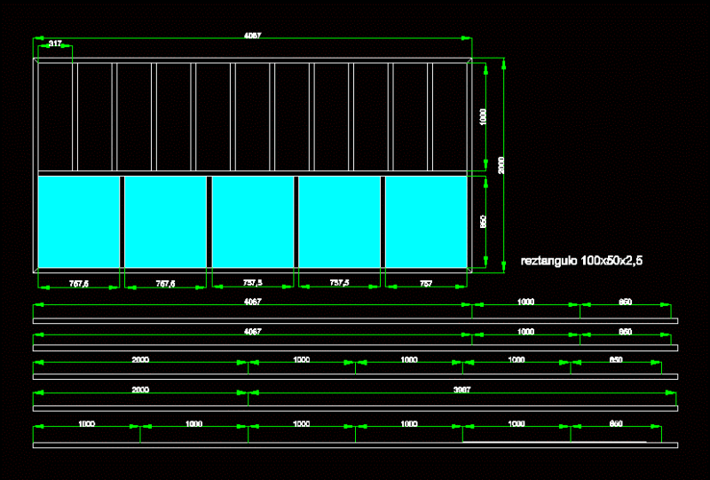 Sliding Portal DWG Block for AutoCAD