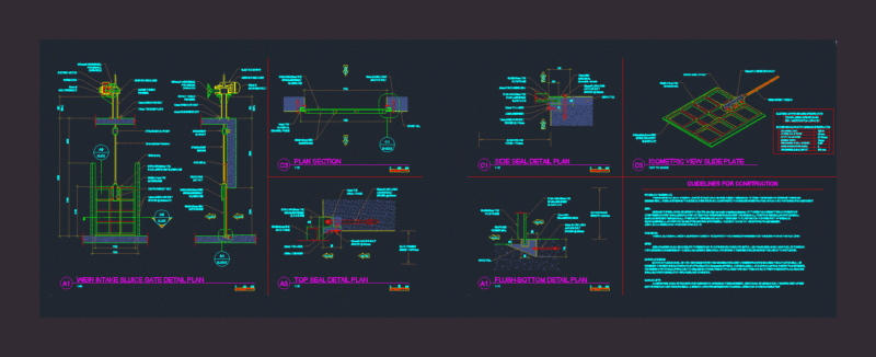 Sluice Gate DWG Block for AutoCAD