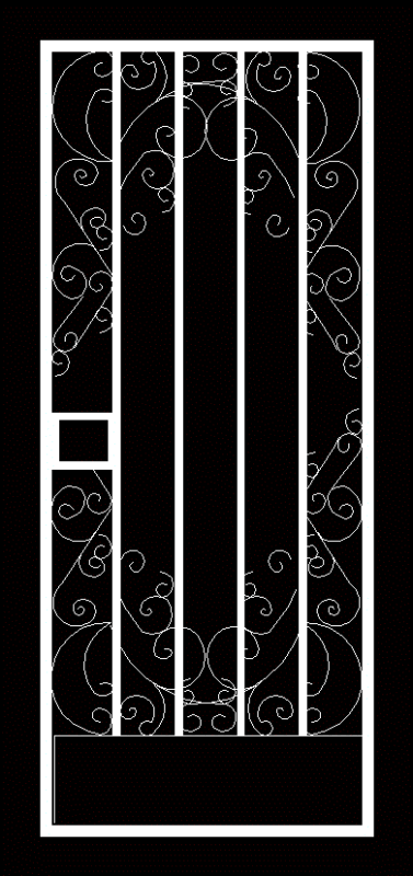 Smithy Door Design – Drawing 2D DWG Block for AutoCAD