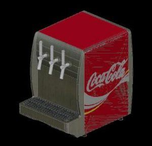 Soda Dispenser 3D DWG Model for AutoCAD • Designs CAD