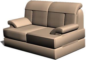Sofa Bed 3D DWG Model for AutoCAD