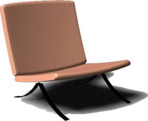 Barcelona Sofa 3D 3DS Model for 3D Studio Max