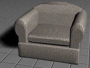 Single Fabric Sofa 3DS Model for 3D Studio Max