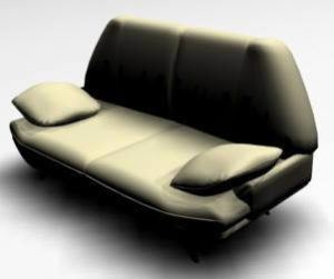 Contemporary 3 Seater Sofa 3D MAX Model for 3D Studio Max