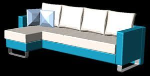 L Shaped Sofa 3D DWG Model for AutoCAD