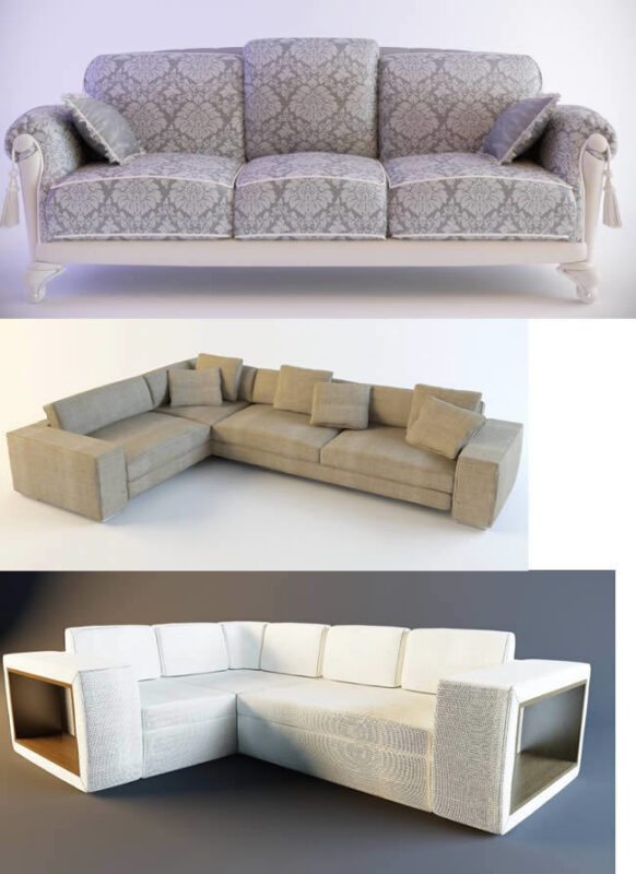 Sofas 3D 3DS Model for 3D Studio Max