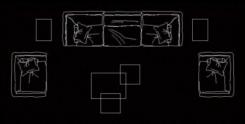 Sofas DWG Block for AutoCAD