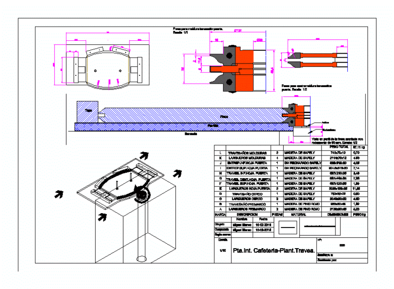Solid Door Carpintera DWG Block for AutoCAD