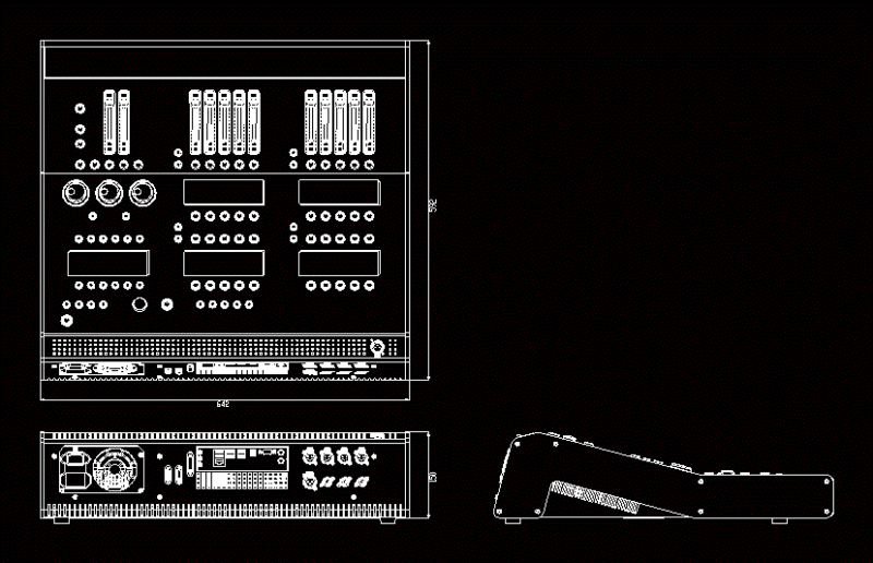 Sound Control Console DWG Elevation for AutoCAD