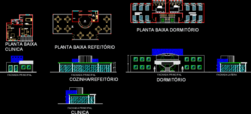 Sports Clinic DWG Section for AutoCAD