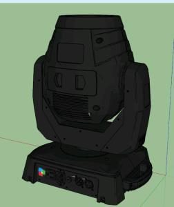 Spot Led Projector 350 3D SKP Full Project for SketchUp