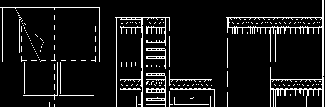 Bunk Bed 2D DWG Block for AutoCAD • Designs CAD