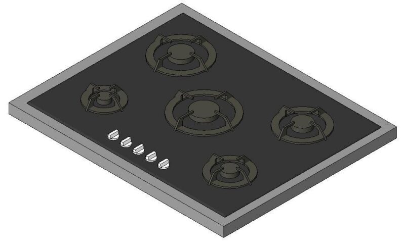 Stovestop 3D DWG Model for AutoCAD