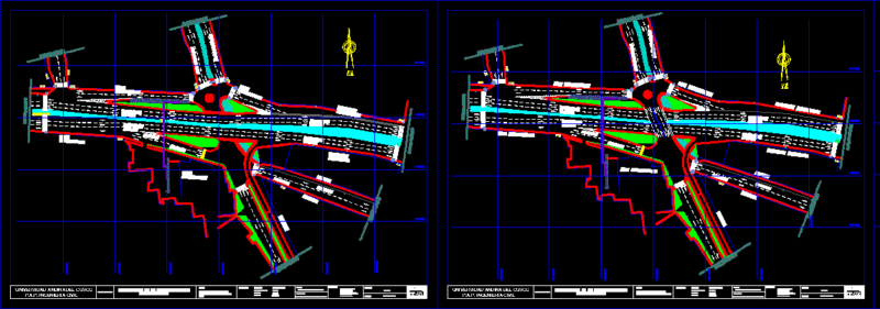 Street Intersection Design, Cusco City, Peru DWG Section for AutoCAD