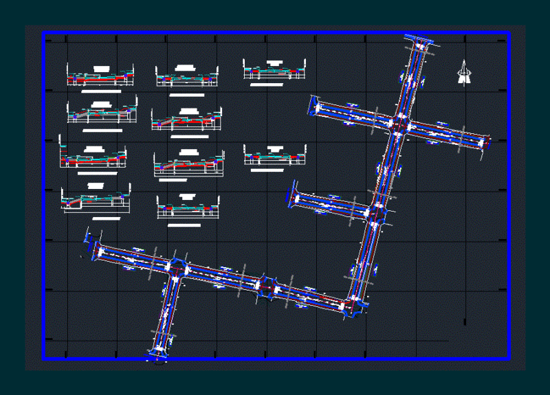 Streets And Sidewalks DWG Block for AutoCAD
