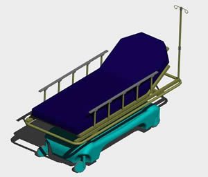 Stretcher 3D DWG Model For AutoCAD