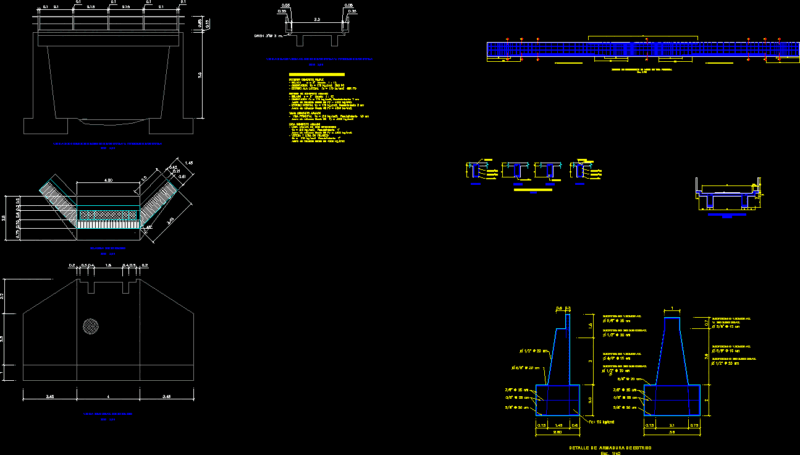 Structural Design Bridge 95m Light DWG Block for AutoCAD