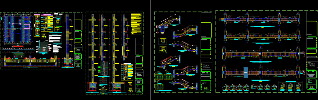 Structure Clinic 5 Levels DWG Plan for AutoCAD
