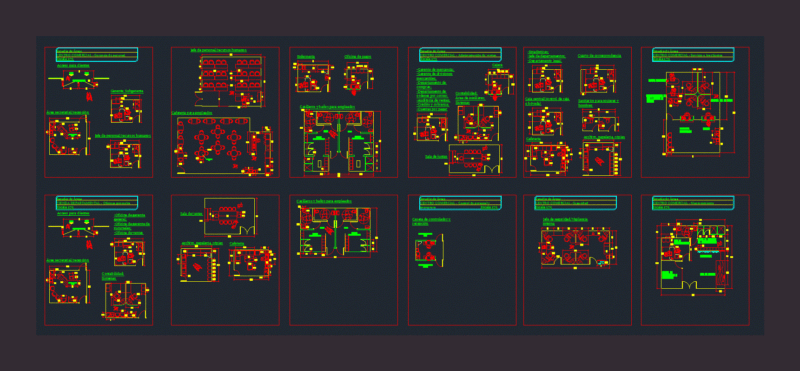 Study Areas DWG Block for AutoCAD
